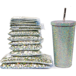 Oleeya số lượng lớn thủy tinh sáng bóng Thạch pha lê flatback không sử<span class=keywords><strong>a</strong></span> chữ<span class=keywords><strong>a</strong></span> nóng pha lê AB strass cho tự làm móng tay nghệ thuật trang trí - Product Image 6