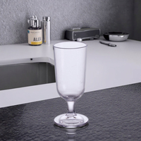 Gobelets en verre de polycarbonate transparent, tasse en verre de vin de restaurant, vente en gros d'usine