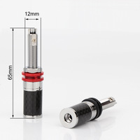 RASANTEK Bornes de connexion pour haut-parleur en fibre de carbone plaquées rhodium, type banane, fabriquées au Guangdong pour amplificateur Hi-Fi et DIY