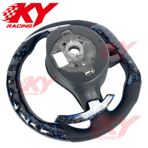 Accesorios Interiores para VW MK6 GTI Polo Jetta Golf 6 Passat MK8 MK7 MK5, Volante Personalizado de Fibra de Carbono Forjado con LED e Indicador de RPM - Product Image 3