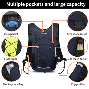 Mochila de Ciclismo Multifuncional Impermeable para Senderismo al Aire Libre, Chaleco de Hidratación de Nailon para Bicicleta, Bolsa de Ciclismo, Bolsa de Viaje para Montañismo - Product Image 4