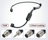 Microphone-casque cardioïde à condensateur 4 broches Mini XLR pour systèmes sans fil SLX ULX PGX QLX, idéal pour les performances sur scène