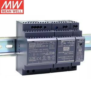 Fuente de Alimentación MeanWell HDR-60 de 60W Ultra Delgada para Riel DIN de 52.5mm, Ajustable de 5-48V, Clase II LPS de Bajo Consumo (<0.3W) para Hogar Inteligente - Product Image 1