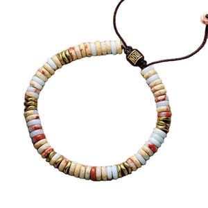 Pulsera minimalista de lujo con cuentas de piedra natural Diseño geométrico original Forma de bola clásica ajustable para regalo de <span class=keywords><strong>amistad</strong></span> - Product Image 3