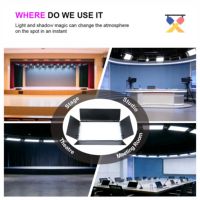 Panneau LED 200W, lumière de studio douce, CRI 90+, sans scintillement, DMX512, blanc chaud, pour diffusion, cinéma, télévision, théâtre, scène, salle, éclairage d'église
