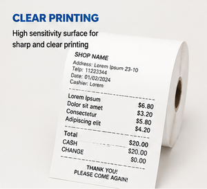 Rollos de Papel Térmico Rectangulares de 4x6 Pulgadas, Sensibles al Calor, para Etiquetas de Compras Comerciales, Impresión Clara, Superficie de Alta Sensibilidad - Product Image 1