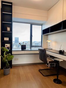 Escritorio de Pared Empotrado y Oculto, Librería con Diseño que Ahorra Espacio para Casas Pequeñas y Compactas, Área de <span class=keywords><strong>Estudio</strong></span> y Estancia Interior - Product Image 2