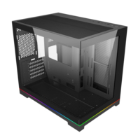 Casing populer komputer Mid Tower kinerja tinggi Casing Gaming mikro Atx Casing Pc Seaview sarung kaca Tempered