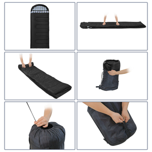 Saco de Dormir Impermeable para Acampar al Aire Libre en Invierno, con Relleno de Algodón Hueco y Forma de Tela de Poliéster, con Bolsa de Compresión - Product Image 5