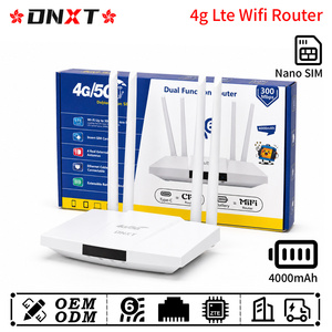 เราเตอร์ DNXT 4g lte wifi LTE Cat4 2.4GHz wifi 6 ความเร็ว 300Mbps แบตเตอรี่ 4000mAh รองรับซิม 4g  พอร์ต WAN/LAN  Type-C 4g cpe สำหรับใช้งานในสำนักงาน - Product Image 1