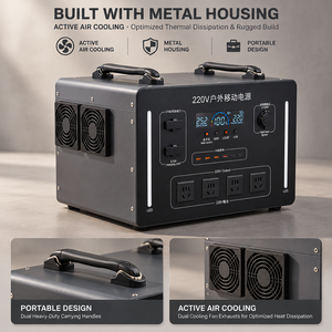 Station d'alimentation portable 1000W 1500Wh avec batterie LiFePO4, station d'alimentation extérieure AC 220V de haute qualité pour la vente en gros - Product Image 6