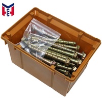 Boulon d'ancrage autotaraudeur à tête hexagonale en acier au carbone zingué, filetage complet, pour maçonnerie et béton, idéal pour la construction - Vente chaude