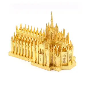 럭셔리 선물 3D 밀라노 대성당 diy 금속 퍼즐 세트