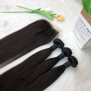 Paquetes al por mayor de cabello virgen peruano Remy con cierre de encaje de visón 13x4, marca Chaofan, 100g - Product Image 3