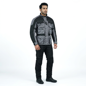 Custom Digital Print Vintage Windproof 100% Cotton Canvas Stand Collar Motorcycle <b>Jacket</b> - Product Image 1