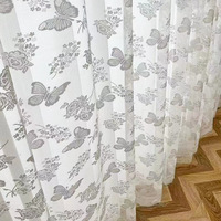 Rideaux en voile de style européen pour salon, balcon, chambre à coucher, rideau de fenêtre en dentelle, certifié OEKO-TEX, polyester occultant