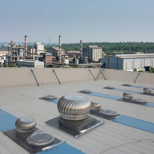 Tubo de Luz de Doble Uso - Ventilador de Techo Impulsado por el Viento para Luz Natural y Ventilación Natural en Edificios Industriales - Product Image 3