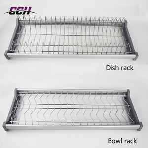 Étagère à vaisselle suspendue à 2 niveaux en acier inoxydable, organiseur de vaisselle, support de rangement pour assiettes, tasses et bols dans l'armoire de <span class=keywords><strong>cuisine</strong></span> - Product Image 3