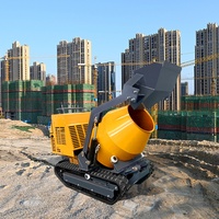 Mini camion malaxeur et pompe à béton mobile avec attache pour chargeuse compacte pour projets de construction
