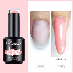 Deroi hema free builder gel pour les ongles dans une bouteille oem Liquid Poly Gel Color Wholesale Hard nail extension gel - Product Image 5