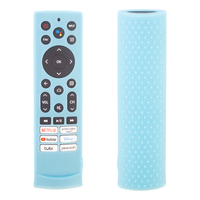 Housse de protection en silicone pour télécommande intelligente bleu lumineux, service de personnalisation du logo, protection pour télécommande TV