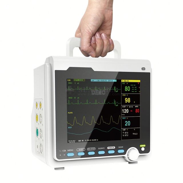 SY-W003 Built-in Thermal Printer Vital Signs Monitor Medical Machine Monitor Portable Multi-parameter Monitor ECG for Vet Use