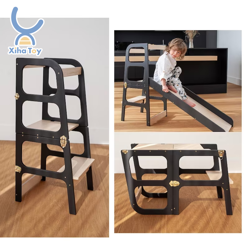 Детский ступенчатый стул XIHA, стоячая обучающая башня с регулируемой деревянной кухонной вспомогательной башней, обучающие игрушки для малышей