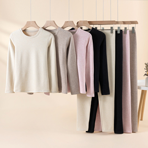 Ensemble <span class=keywords><strong>thermique</strong></span> en tissu de soie et de <span class=keywords><strong>laine</strong></span> pour l'automne et l'hiver, fin, pour hommes et femmes, <span class=keywords><strong>sous</strong></span>-vêtements intérieurs pour femmes, <span class=keywords><strong>sous</strong></span>-vêtements thermiques en polaire pour filles - Product Image 1