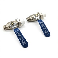 Vanne à boisseau sphérique en laiton XingFu sur mesure (modèle DN20, port de 1/2 pouce) haute pression 200 psi, raccord mâle PPR manuel pour l'eau