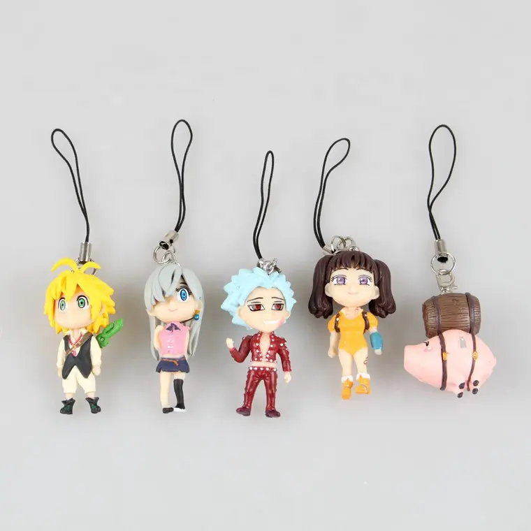 Os sete chaveiros do anime figuras chaveiro para presentes venda direta da fábrica