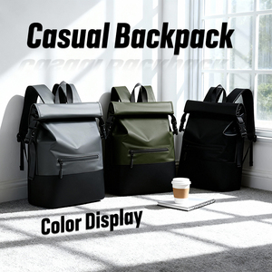 Fábrica al por mayor logotipo personalizado Casual Durable de gran capacidad de moda de negocios mochila impermeable bolsa Roll Top <span class=keywords><strong>Laptop</strong></span> mochila - Product Image 4