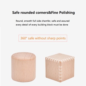 Yuci Ome Đồ Chơi Giáo Dục 100Pcs Bằng Gỗ Lâu Đài Khối Bộ Xây Dựng Khối Sồi Vật Liệu Bằng Gỗ Lâu Đài Xây Dựng Khối - Product Image 5