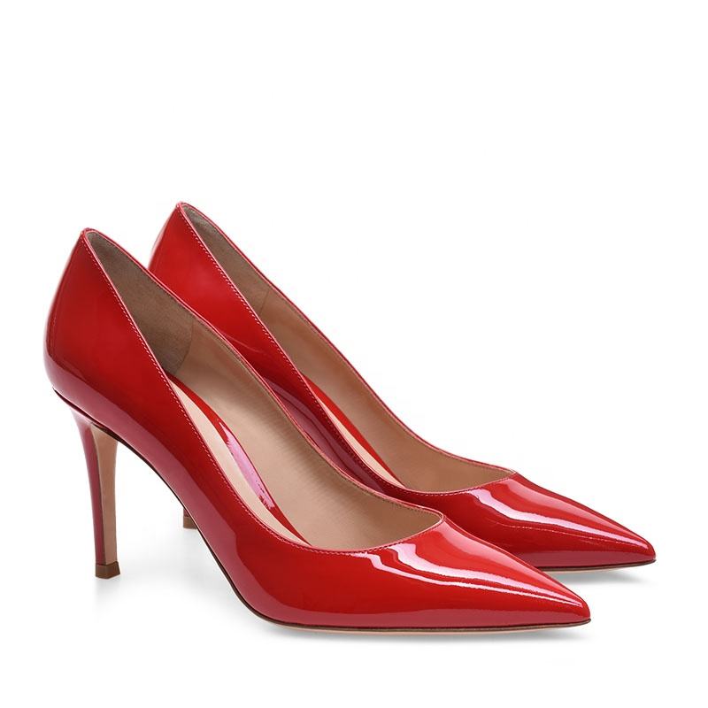 Tacón Alto Zapatos Clasicos Rojos Clásicos Y Elegantes Zapatos De - Main Image