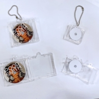 GPPS Porte-clés portable Étiquettes Rfid CD-R NFC Smini Album Musique CD Jewel Box Album Photo Display Box Mini Music Album Case