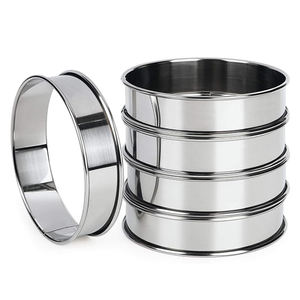 Roestvrijstalen Engelse Muffinringen Dubbele Cirkel Snijder Taartring Diy Crumpet Opgerolde Koekentaartjes Cake Mousse Maken Schimmel - Product Image 4