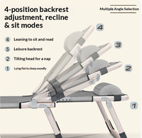 Cama Plegable Portátil de Oficina con Estructura de Hierro, Estilo Moderno, Diseño Mejorado y Más Ancho, Ideal para la Siesta, Plegable en Tres Partes