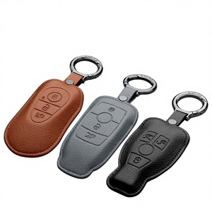 Étui de protection en cuir pour clé de voiture <span class=keywords><strong>Mercedes</strong></span> Benz Classe C G E W213 W205 E200 E260 E300 E320 <span class=keywords><strong>AMG</strong></span> CLA, accessoires pour télécommande - Product Image 1