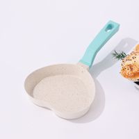 Panci cinta omelet Sarapan Mini, Maiyan batu antilengket suplemen bayi panci penggorengan susu anak