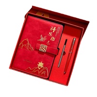En venta Venta caliente de negocios hermosos juegos de regalo elegantes avanzados cuaderno A5 con bolígrafo juego de regalo corporativo con logotipo personalizado