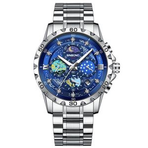 Nouvelle montre de luxe BINBOND 3225, lumineuse, étanche, avec date et jour, montre-bracelet pour homme, acier inoxydable, quartz, Reloj pour hommes - Product Image 1