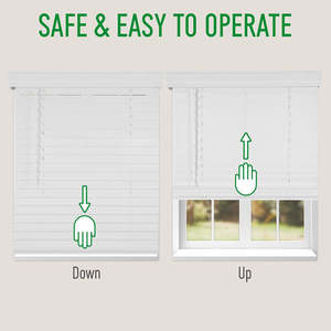 Persianas Venecianas Inalámbricas de Imitación Madera de 2 Pulgadas (50 mm), Persianas de PVC Impermeables para Ventanas, Venta al Por Mayor de Fábrica, Persianas Horizontales Seguras para Niños - Product Image 4