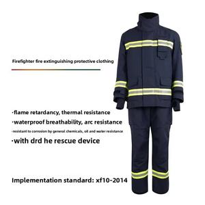 Combinaison de pompier DRD Nomex, style split, avec bandes réfléchissantes, bleu foncé, protection intégrale du corps - Product Image 4