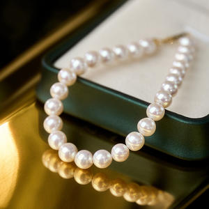 18K Strong Natural <b>Freshwater</b> Real <b>Pearl</b> <b>Bracelet</b> Versatile High-End Luxury DIY Bangle with Light Temperament - Product Image 1