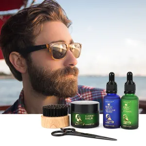 Сделайте свой собственный высококачественный органический и натуральный набор для роста бороды для среднего