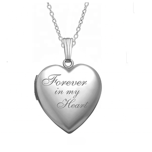 Подвеска-медальон из серебра 925 пробы с платиновым покрытием в форме сердца, рамка для фото, с гравировкой на заказ «Мама», подарок на День матери, изысканный подарок - Product Image 3