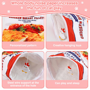 Kantong tidur terowongan kucing <span class=keywords><strong>Crinkle</strong></span> dapat dilipat gaya lucu sandaran tempat bermain hemat ruang untuk kucing semua ukuran usia Plus cocok untuk semua! - Product Image 6