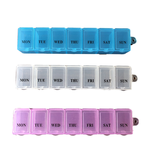 Custom Made Removable Plastic Pillbox Promotional 14 Days Pill Box