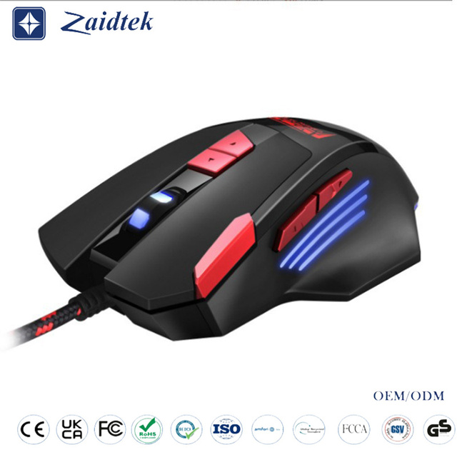 High Quality Wired GM036 Gaming Mouse With 7 Colors Breathing Led Light 8 Keys 4200 DPI Programming Optical GM36 Game Mouse