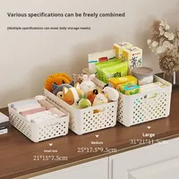 Panier de rangement en plastique NFS à trous plats pour collations - Design moderne et simple pour la cuisine, le dortoir ou le bureau