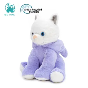 Jouet animal de chien de chiot en peluche personnalisé de promotion avec le tissu